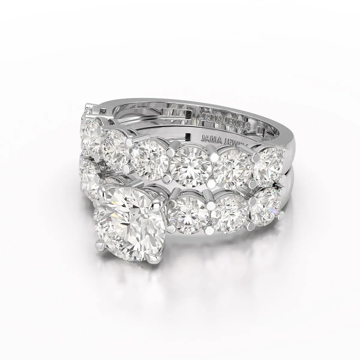 4.82 CT Lab Diamond Round Cut Ring Jama Jewels