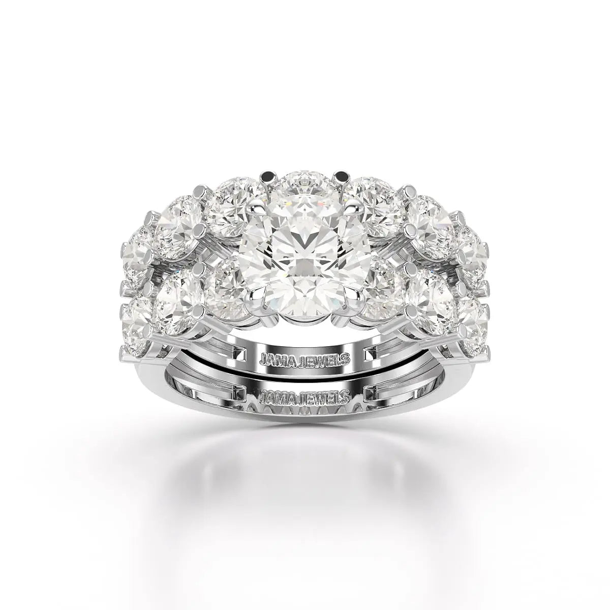 4.82 CT Lab Diamond Round Cut Ring Jama Jewels