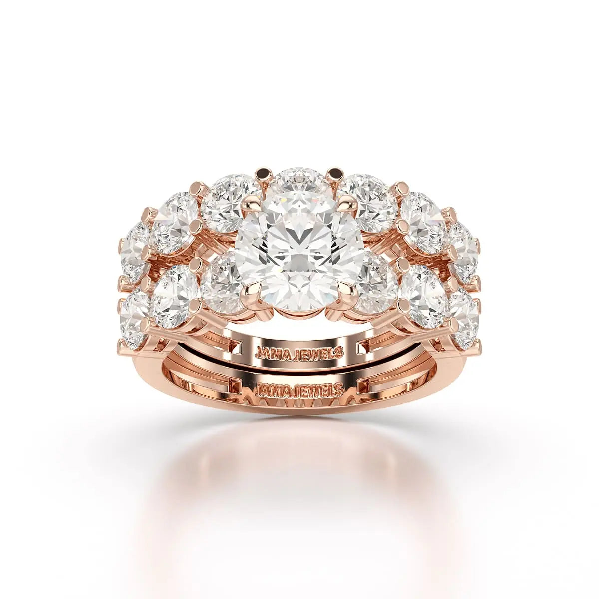 4.82 CT Lab Diamond Round Cut Ring Jama Jewels
