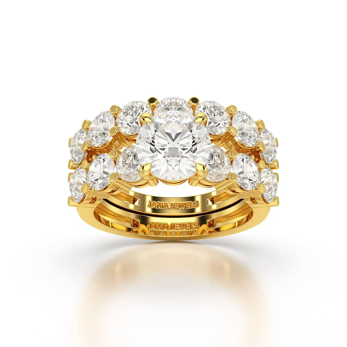 4.82 CT Lab Diamond Round Cut Ring Jama Jewels