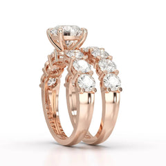 4.82 CT Lab Diamond Round Cut Ring Jama Jewels