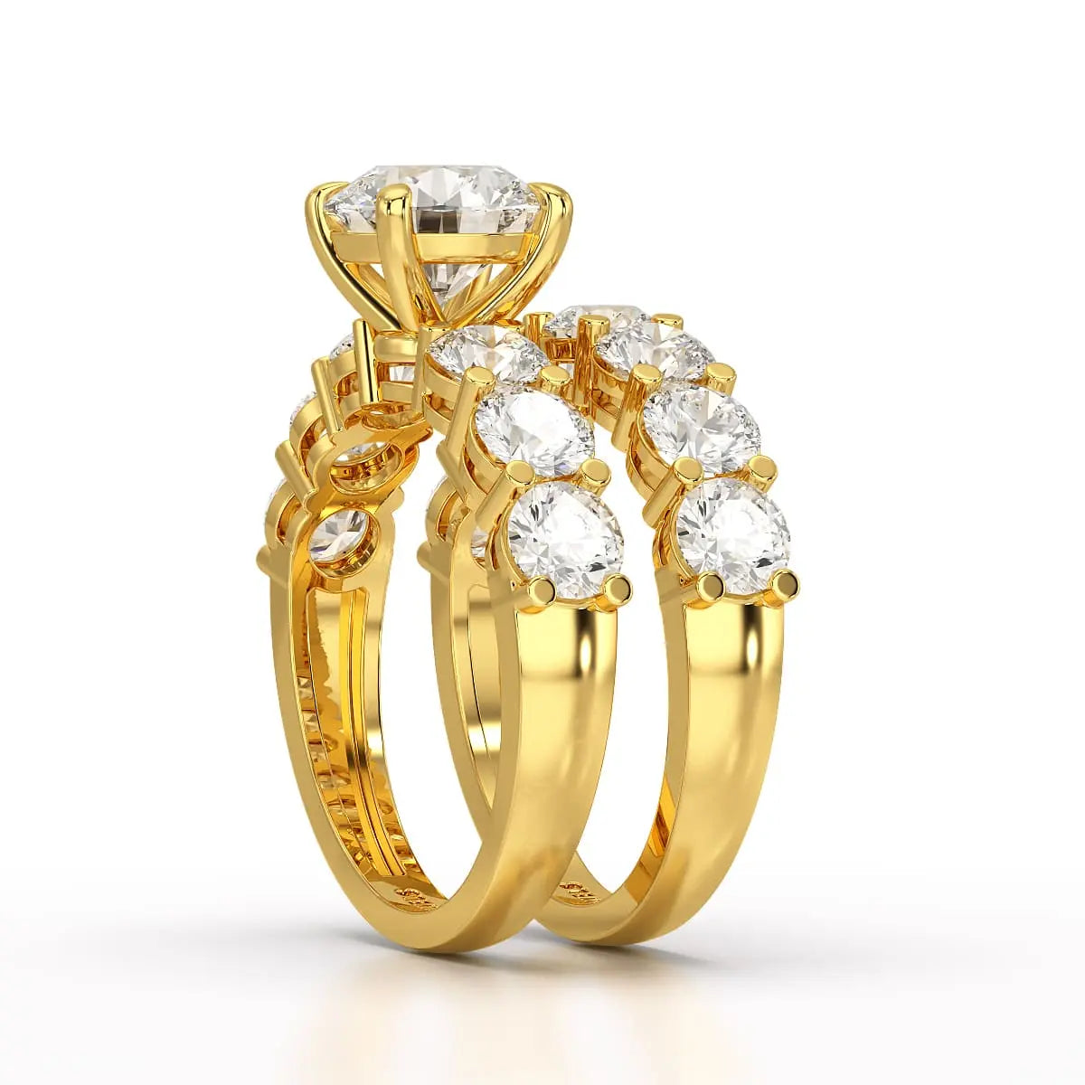 4.82 CT Lab Diamond Round Cut Ring Jama Jewels