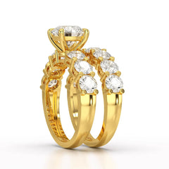 4.82 CT Lab Diamond Round Cut Ring Jama Jewels
