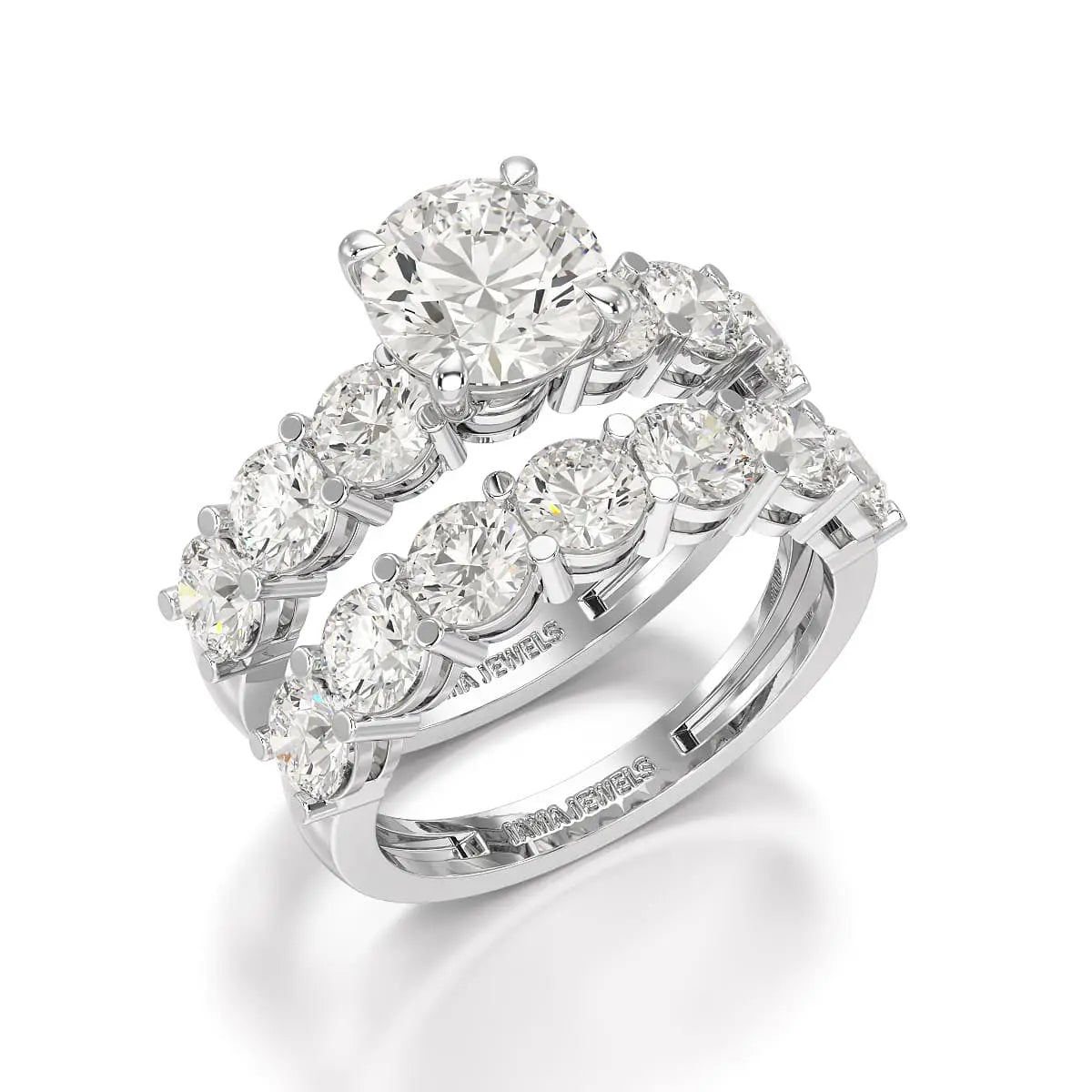4.82 CT Lab Diamond Round Cut Ring Jama Jewels