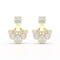 4.6 CT Lab Diamond Pear Cut Drop Earring