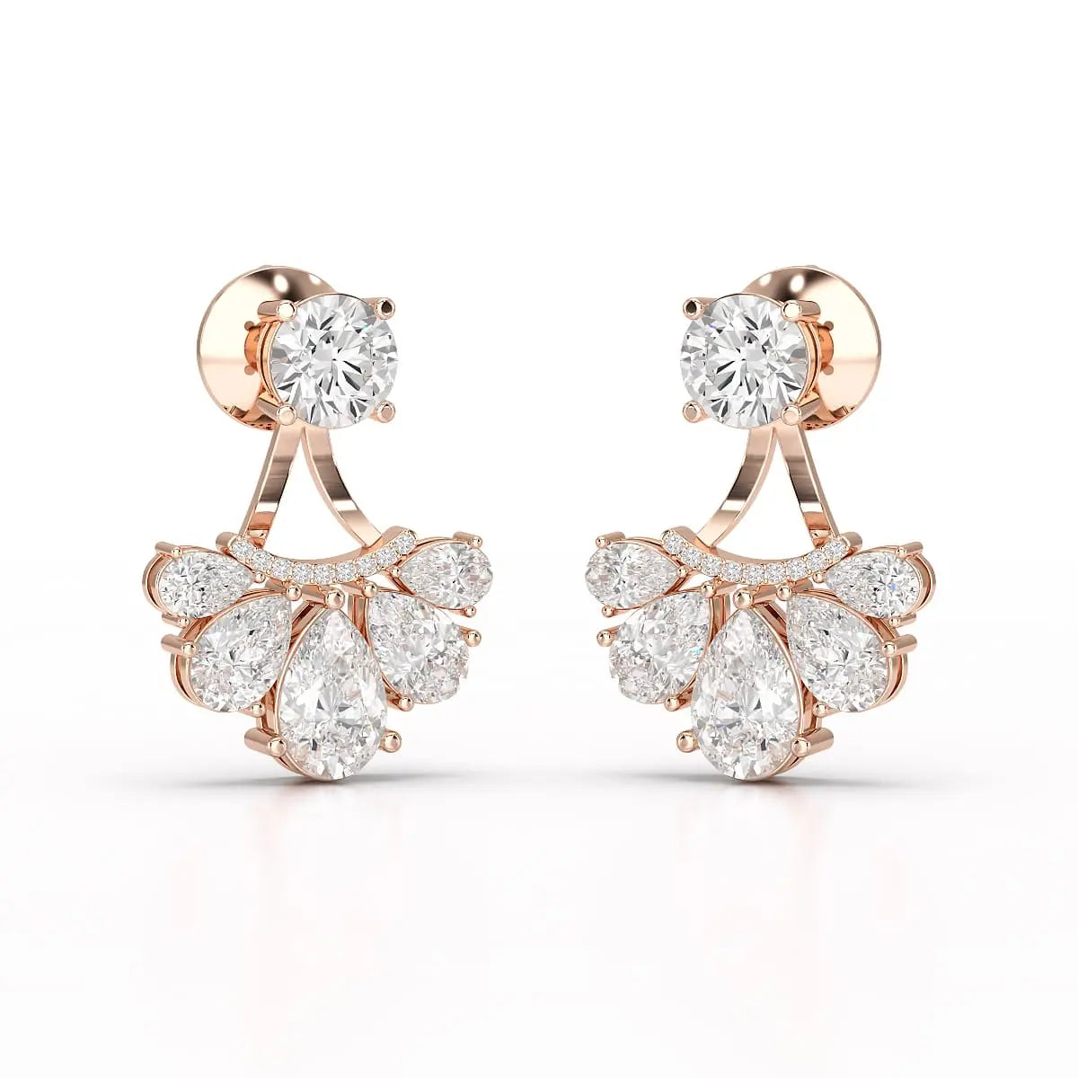 4.6 CT Lab Diamond Pear Cut Drop Earring