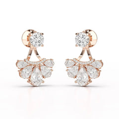 4.6 CT Lab Diamond Pear Cut Drop Earring