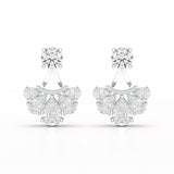 4.6 CT Lab Diamond Pear Cut Drop Earring