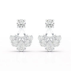 4.6 CT Lab Diamond Pear Cut Drop Earring