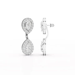 4.7 CT Lab Diamond Pear Drop Earring Jama Jewels