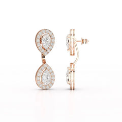 4.7 CT Lab Diamond Pear Drop Earring Jama Jewels