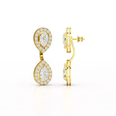 4.7 CT Lab Diamond Pear Drop Earring Jama Jewels
