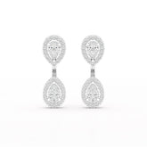 4.7 CT Lab Diamond Pear Drop Earring