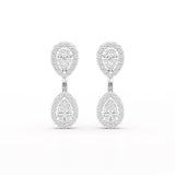 4.7 CT Lab Diamond Pear Drop Earring