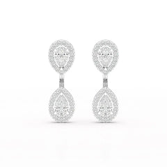 4.7 CT Lab Diamond Pear Drop Earring Jama Jewels