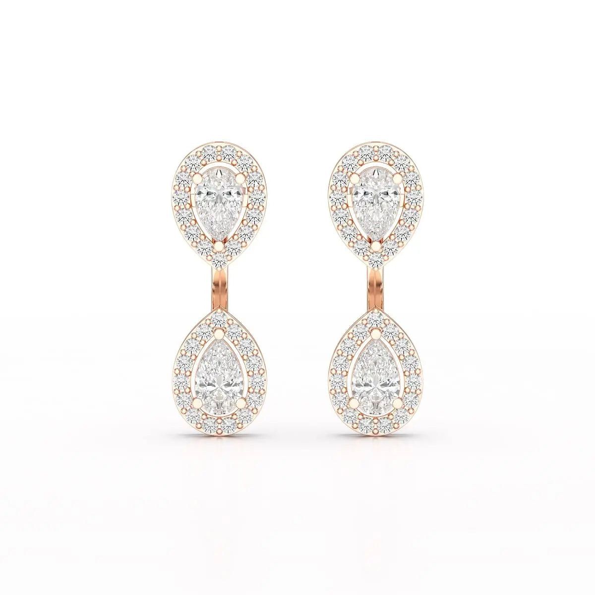 4.7 CT Lab Diamond Pear Drop Earring Jama Jewels