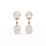 4.7 CT Lab Diamond Pear Drop Earring