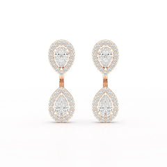 4.7 CT Lab Diamond Pear Drop Earring Jama Jewels