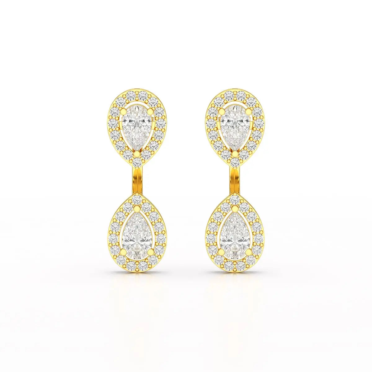 4.7 CT Lab Diamond Pear Drop Earring Jama Jewels
