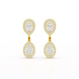 4.7 CT Lab Diamond Pear Drop Earring