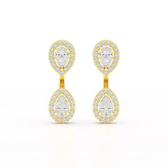 4.7 CT Lab Diamond Pear Drop Earring Jama Jewels