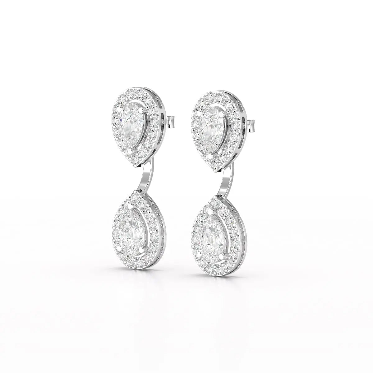 4.7 CT Lab Diamond Pear Drop Earring Jama Jewels