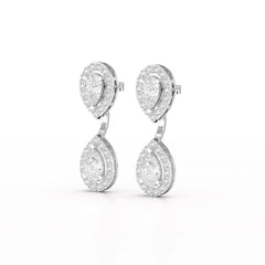 4.7 CT Lab Diamond Pear Drop Earring Jama Jewels