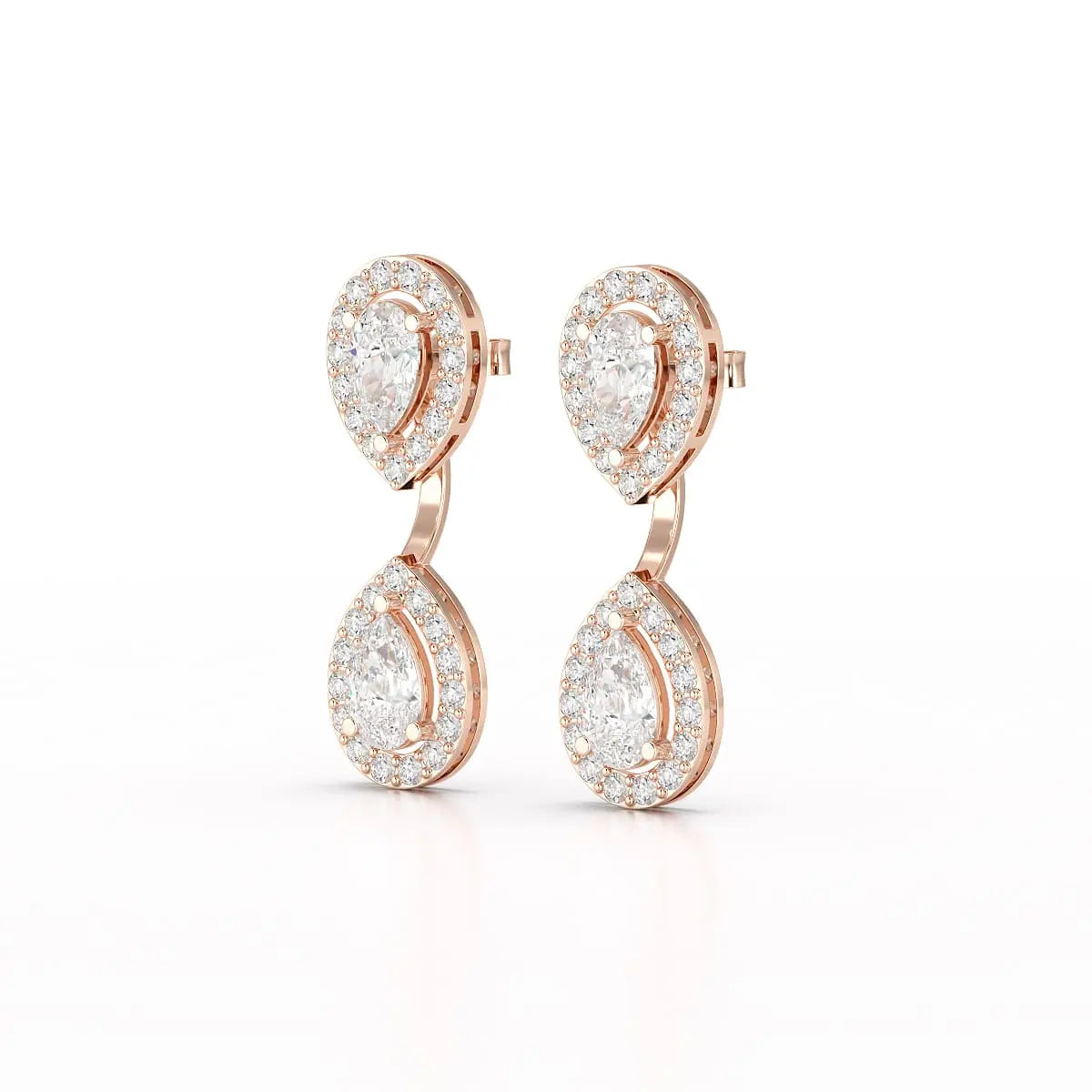 4.7 CT Lab Diamond Pear Drop Earring Jama Jewels