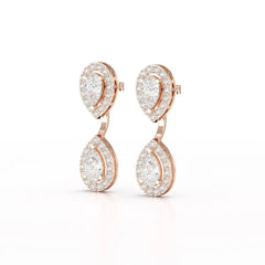 4.7 CT Lab Diamond Pear Drop Earring Jama Jewels