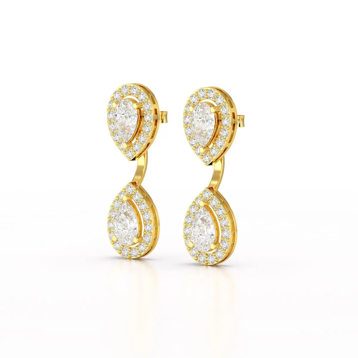 4.7 CT Lab Diamond Pear Drop Earring Jama Jewels