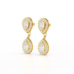 4.7 CT Lab Diamond Pear Drop Earring Jama Jewels