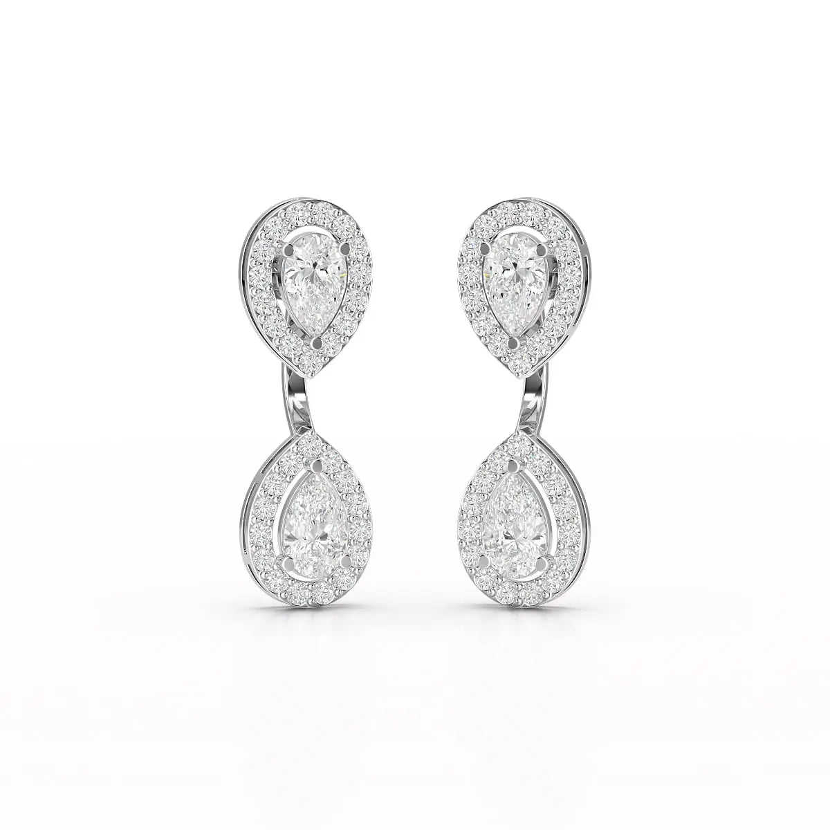 4.7 CT Lab Diamond Pear Drop Earring Jama Jewels