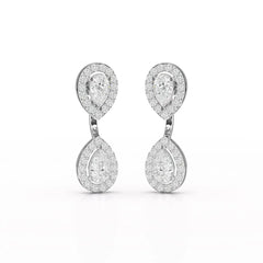 4.7 CT Lab Diamond Pear Drop Earring Jama Jewels