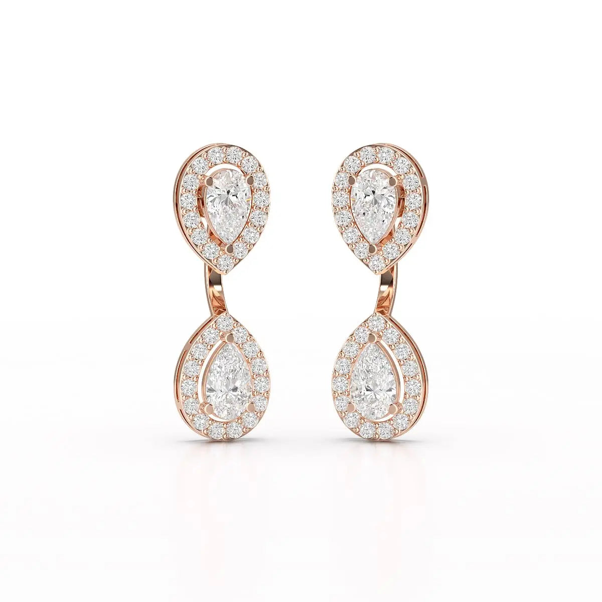 4.7 CT Lab Diamond Pear Drop Earring Jama Jewels