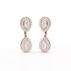 4.7 CT Lab Diamond Pear Drop Earring Jama Jewels