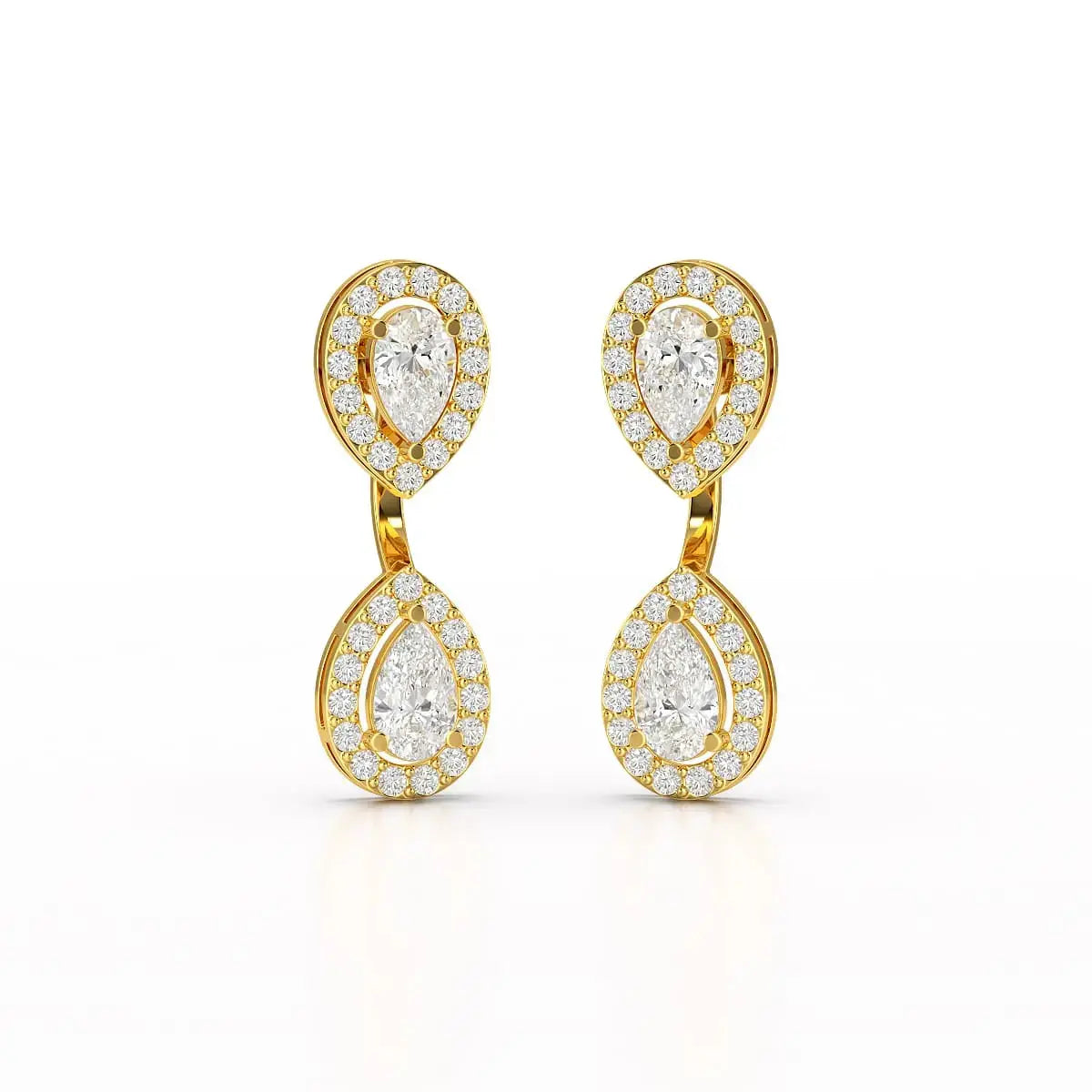 4.7 CT Lab Diamond Pear Drop Earring Jama Jewels