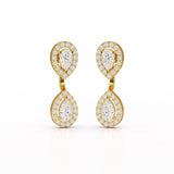 4.7 CT Lab Diamond Pear Drop Earring