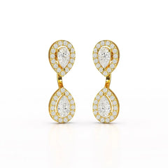 4.7 CT Lab Diamond Pear Drop Earring Jama Jewels