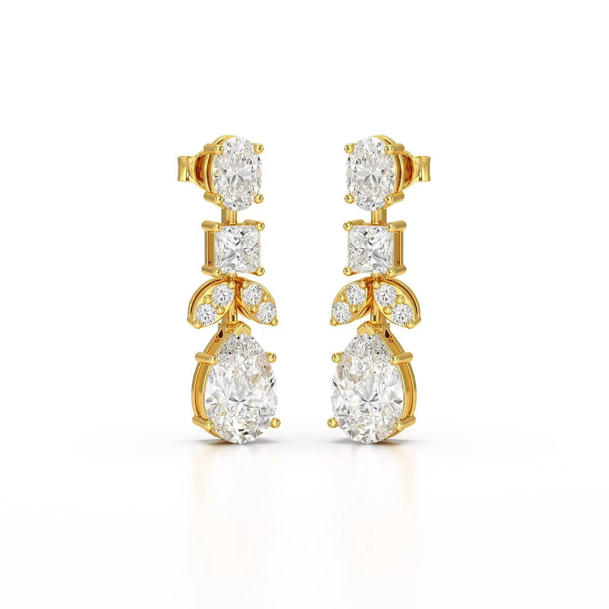 4.88 CT Lab Diamond Drop Earrings Jama Jewels