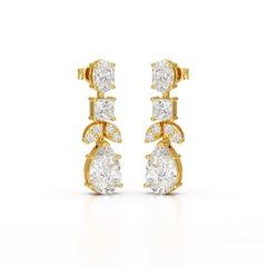 4.88 CT Lab Diamond Drop Earrings Jama Jewels