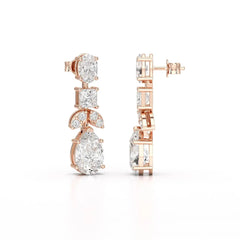 4.88 CT Lab Diamond Drop Earrings Jama Jewels