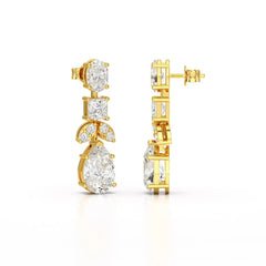4.88 CT Lab Diamond Drop Earrings Jama Jewels