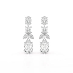 4.88 CT Lab Diamond Drop Earrings Jama Jewels