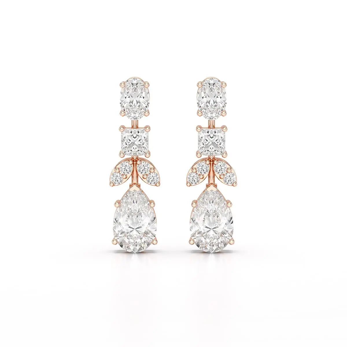 4.88 CT Lab Diamond Drop Earrings Jama Jewels