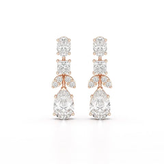 4.88 CT Lab Diamond Drop Earrings Jama Jewels
