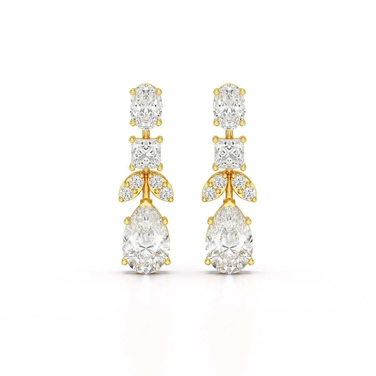 4.88 CT Lab Diamond Drop Earrings Jama Jewels