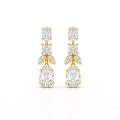 4.88 CT Lab Diamond Drop Earrings Jama Jewels