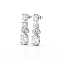 4.88 CT Lab Diamond Drop Earrings Jama Jewels
