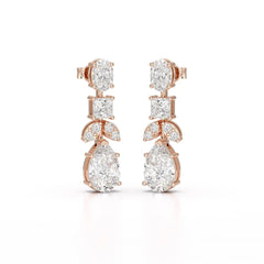 4.88 CT Lab Diamond Drop Earrings Jama Jewels