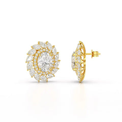 4.85 CT Lab Diamond Multi Shape Stud Earrings Jama Jewels